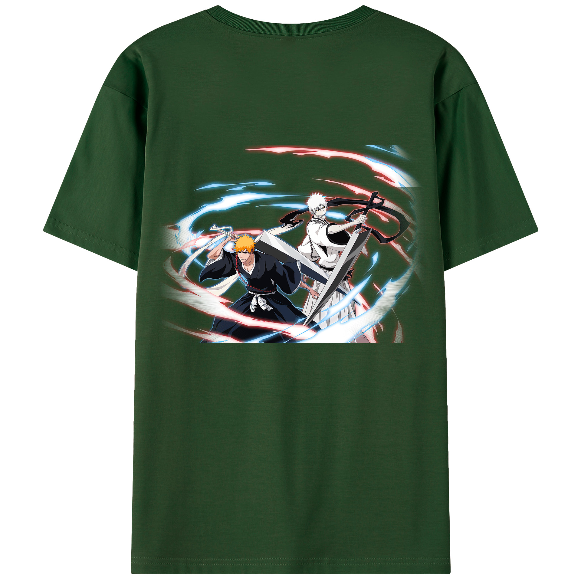（画像用） ブリーチ 黒崎一護（くろさき いちご）BLEACH Kurosaki Ichigo 綿100％半袖Tシャツ（背面プリント）